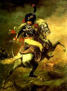 Theodore   Gericault le chasseur de la garde oil painting artist